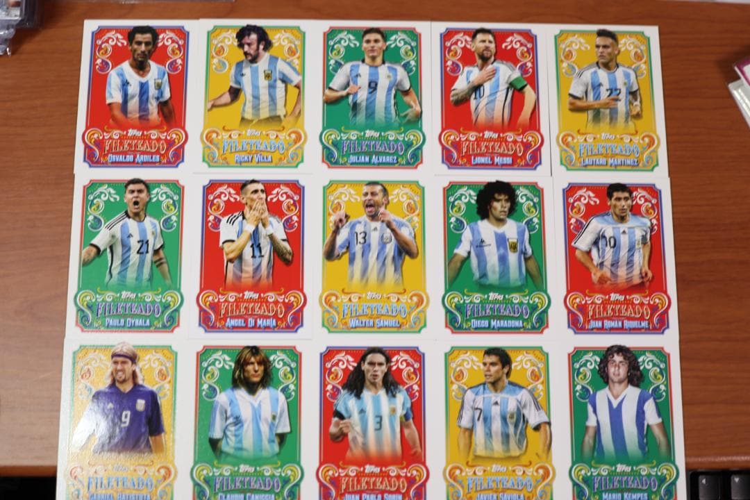 topps 2023 FILETEADO アルゼンチン 75種フルセット メッシ
