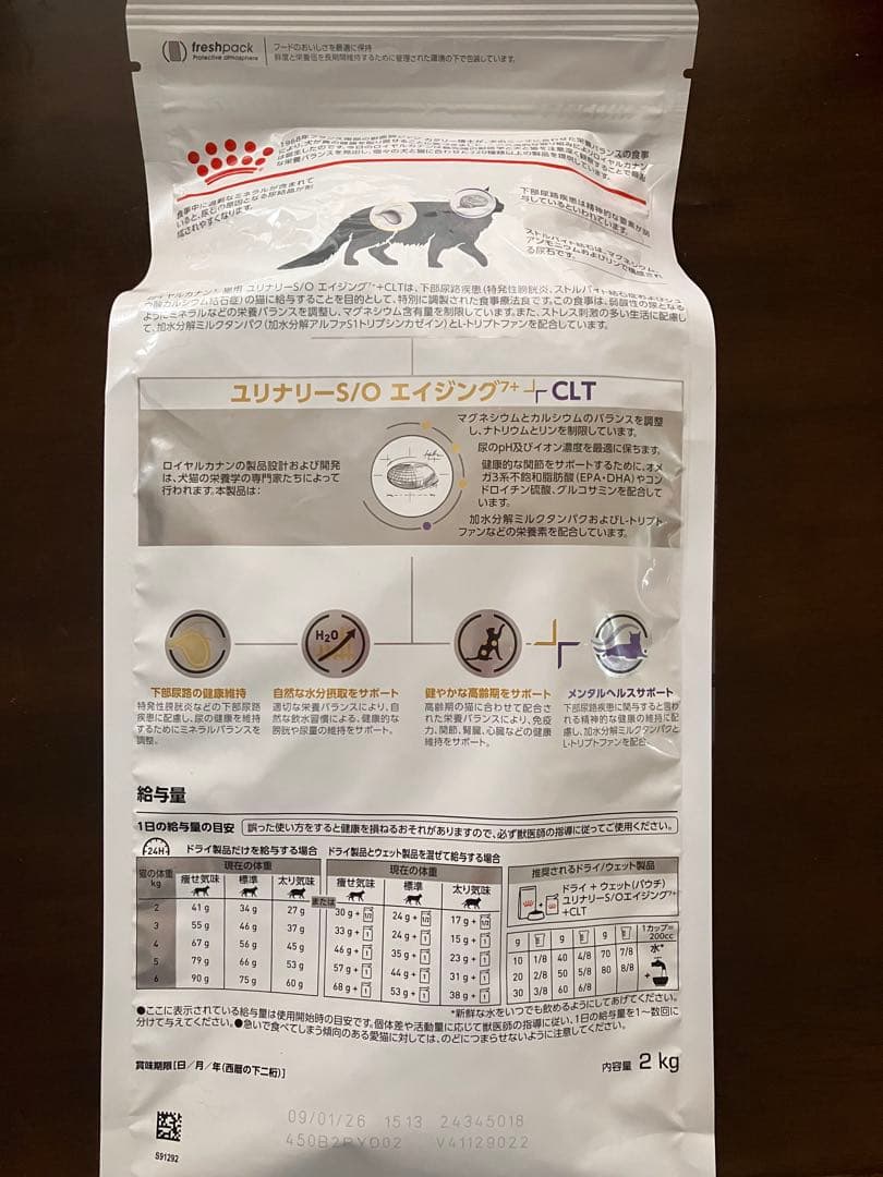 ロイヤルカナン　ユリナリー-S/O エイジング7+ CLT 2kg