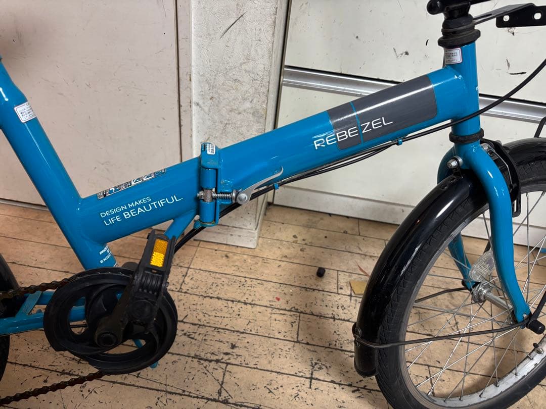 REBEZEL 折りたたみ自転車 青