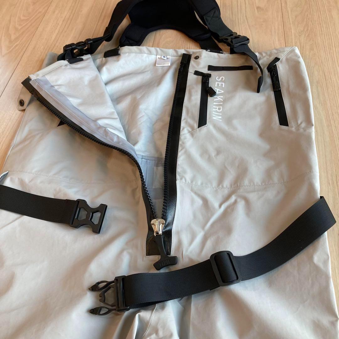 【新品】チェストハイウェダー 透湿素材 高品質 グレー Lサイズ　渓流　トラウト