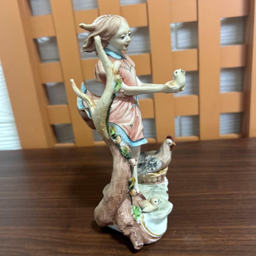 装飾陶磁器　 18〜20世紀イタリア製のカポディモンテ置物 希少　良品