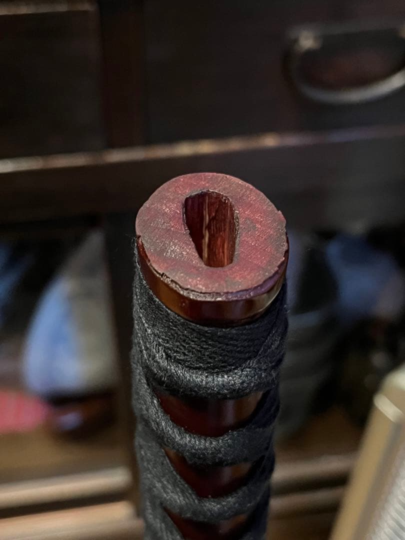 尾形刀剣　座頭市仕込杖　楕円茶竹鞘　日本刀模造刀　コレクション　小道具