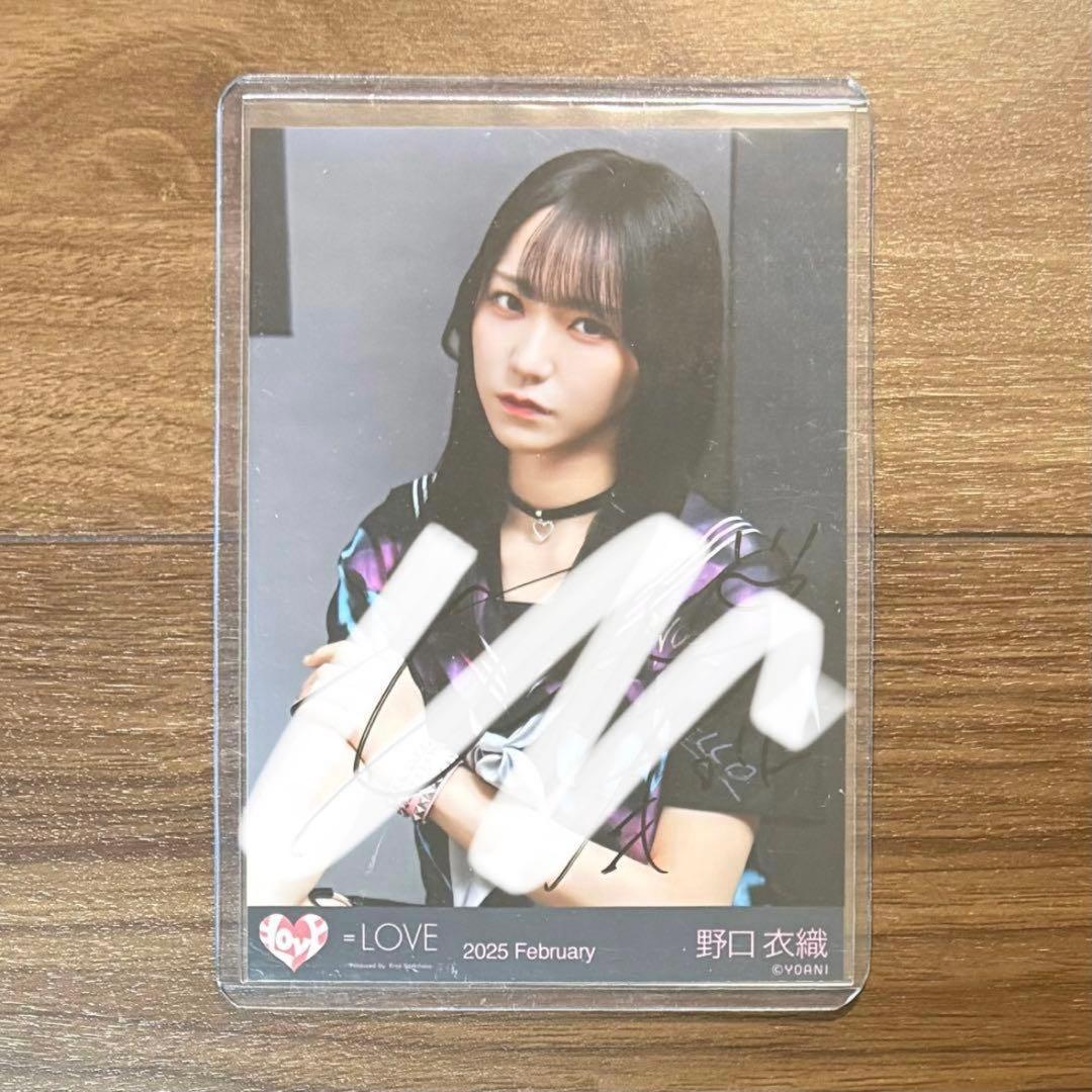 イコラブ 野口衣織 イコノイジョイ2024衣装 生写真 直筆 チュウ