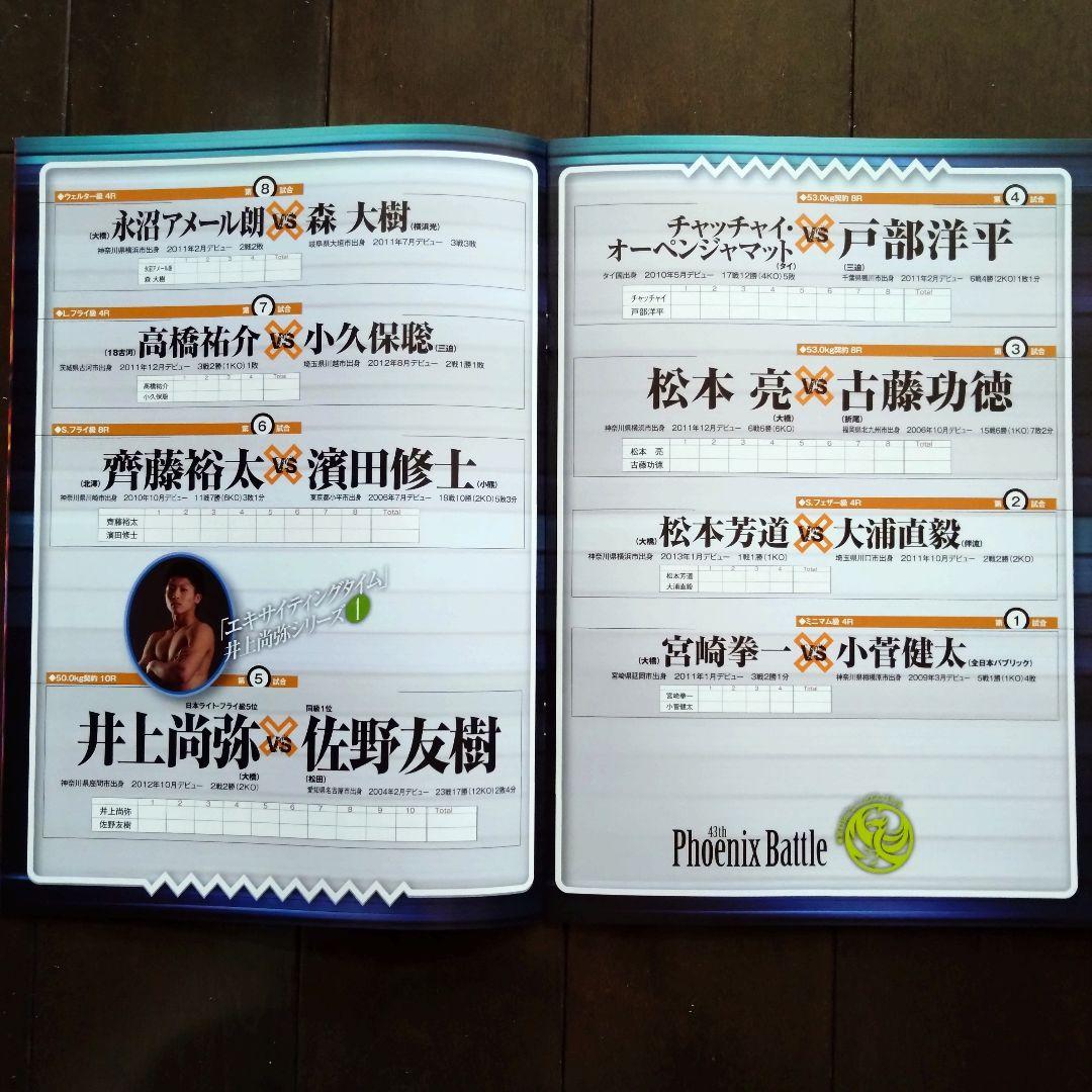 モンスター井上尚弥のプロ3戦目の佐野友樹戦のパンフレット