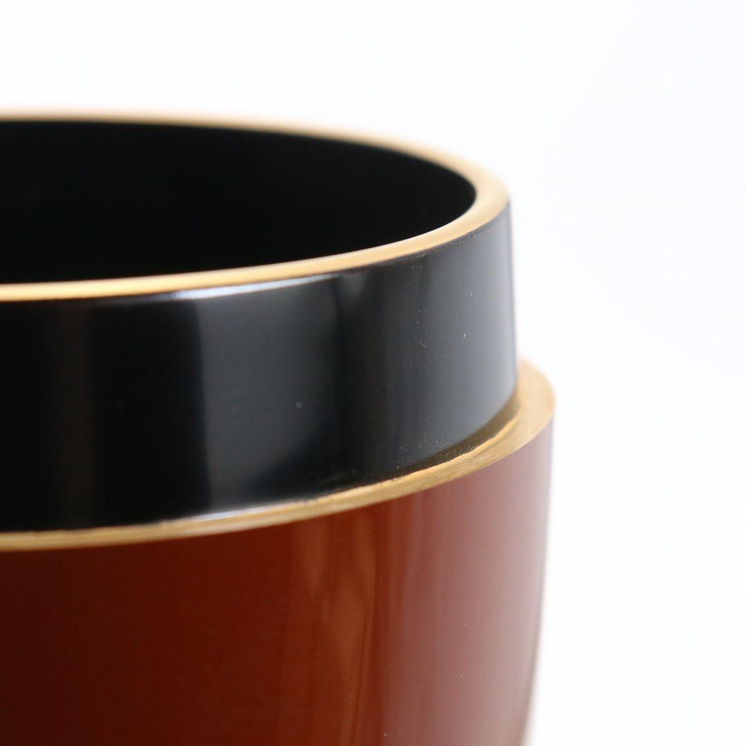 加賀蒔絵師 中村孝也作 燕蒔絵 大棗 内波金蒔絵 茶道具 共箱　V1003