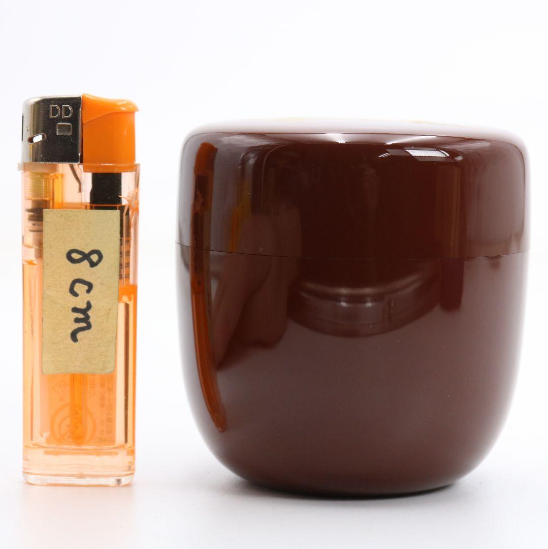 加賀蒔絵師 中村孝也作 燕蒔絵 大棗 内波金蒔絵 茶道具 共箱　V1003