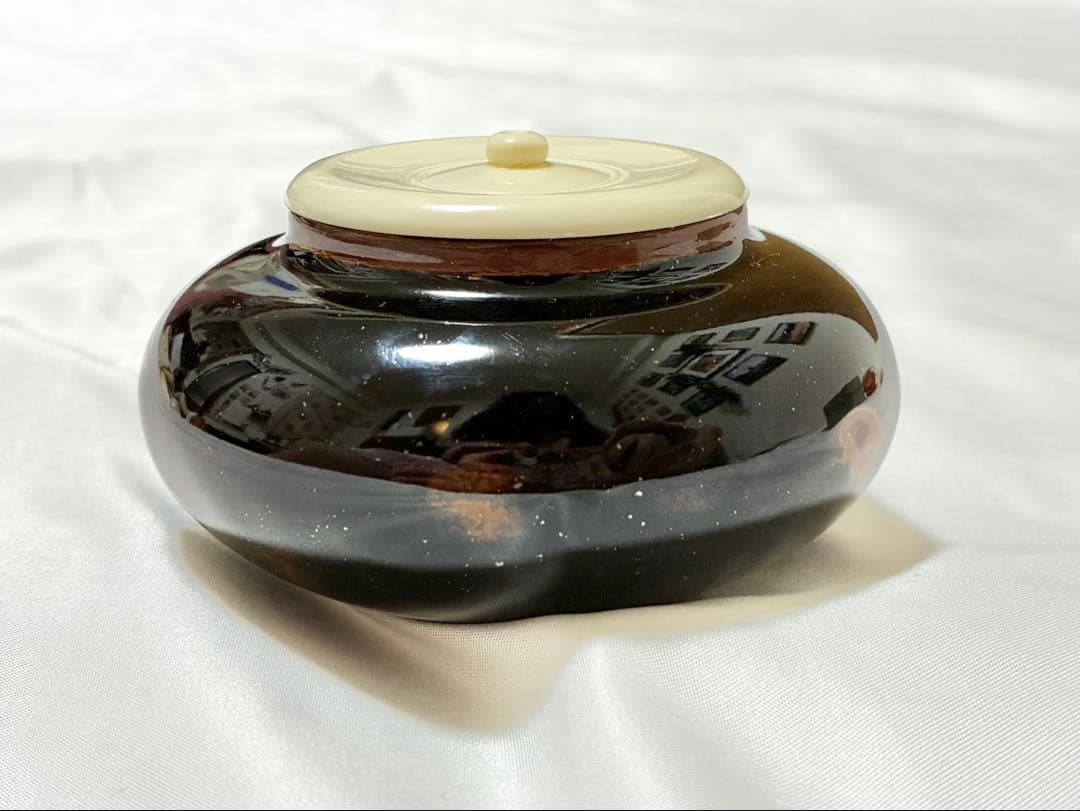 利休梅 大海茶入 長緒 茶道具