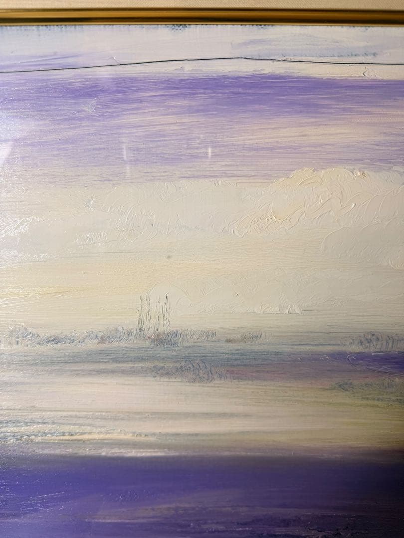 #片山弘明 北の大地 油彩画 額装アート 絵画