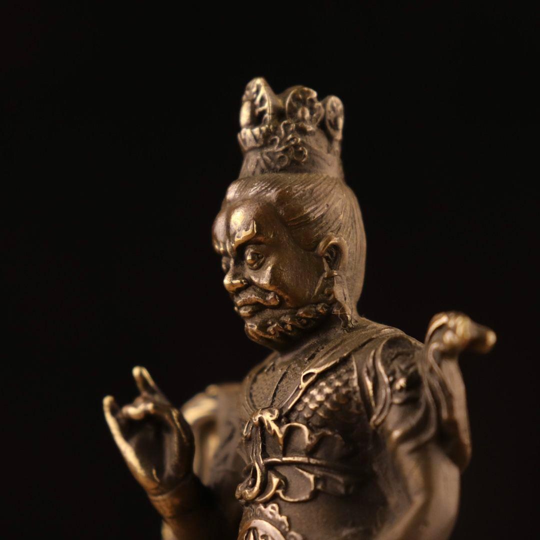 黄財神 騎瑞獣 仏像 工芸品 美術品 置物