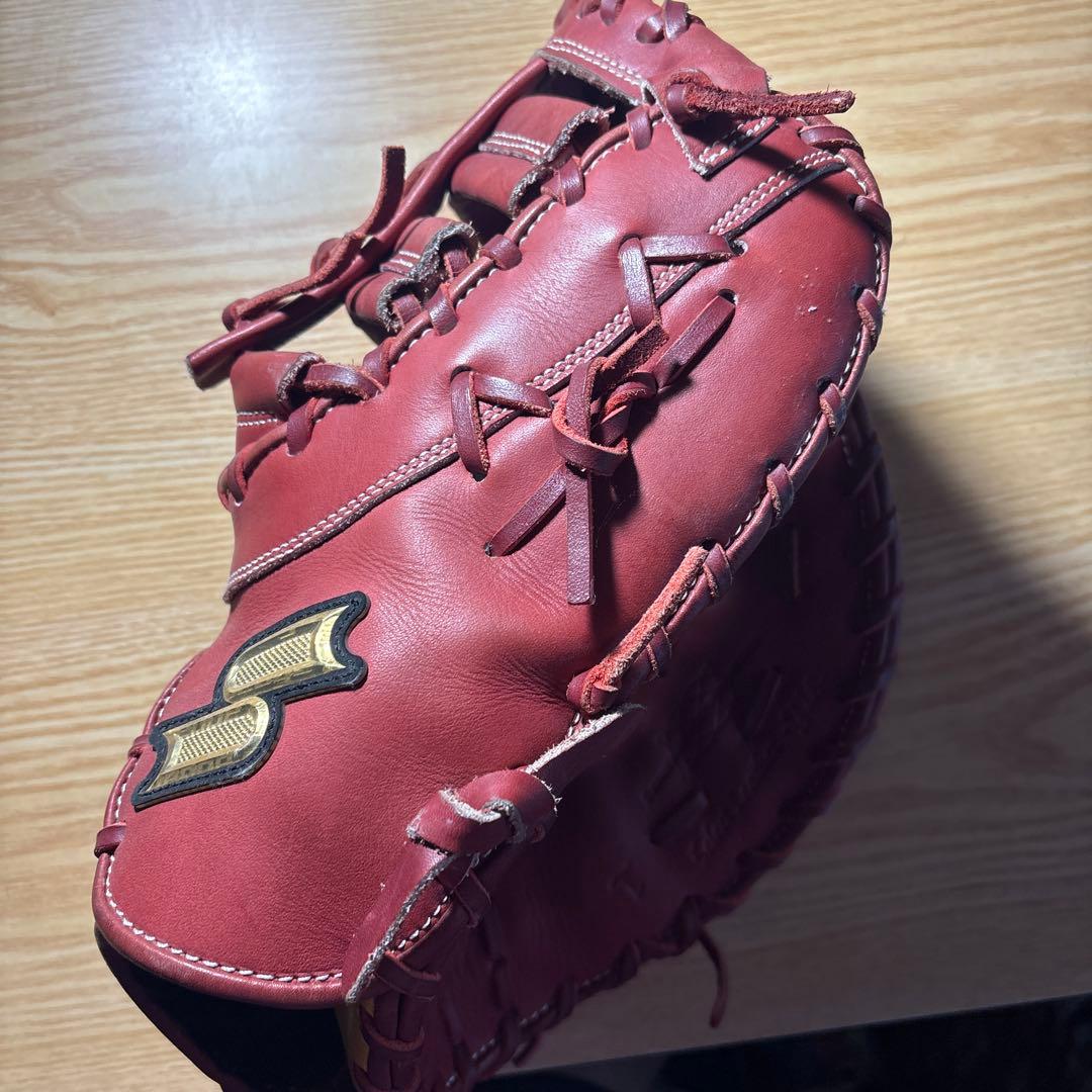 アシックス 硬式グローブ アドバンスド 赤