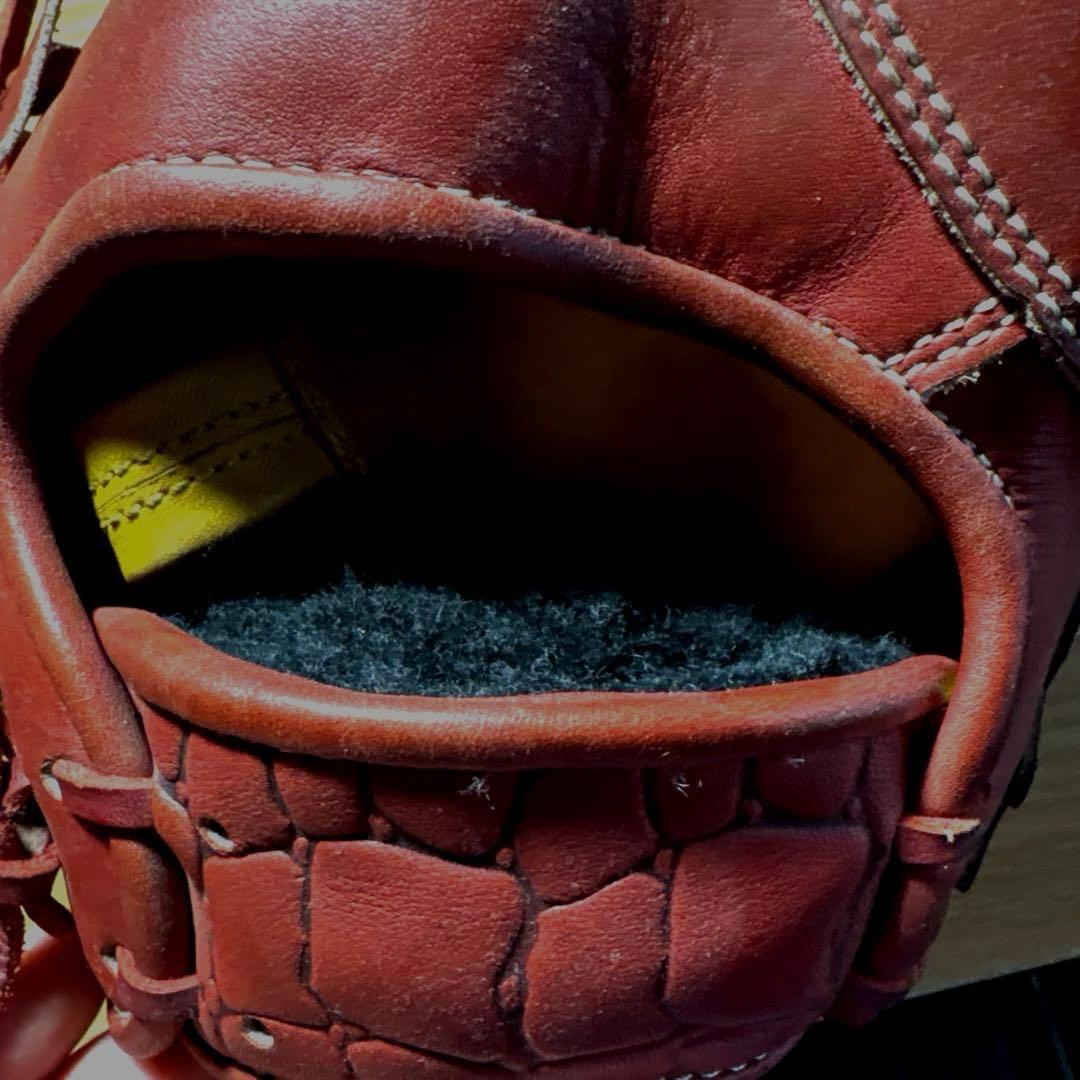 アシックス 硬式グローブ アドバンスド 赤