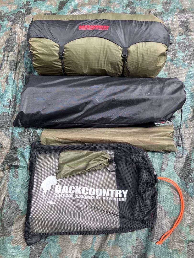BACKCOUNTRY 320シェルター　オリーブグリーン 薪ストーブ対応