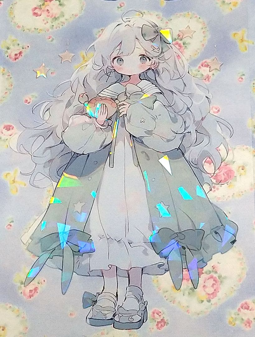 廃盤品✩J793＃巨蟹座-極光(贝壳光)銀河絵日切り売り海外人物女の子AIマステ