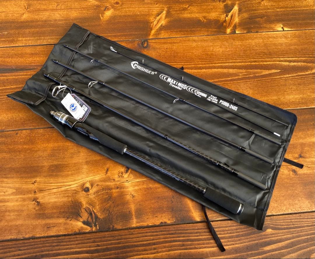 超軽量　カーボンロッド　エギングロッド　パックロッド　8ft スピニングロッド