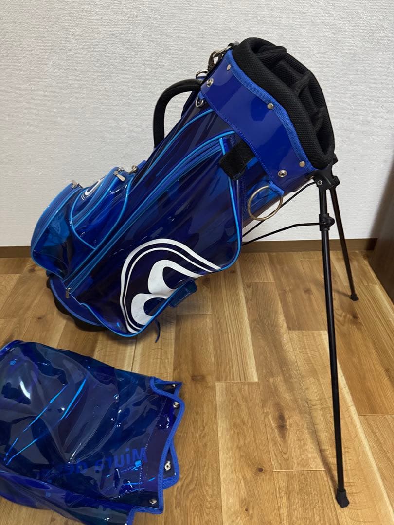 フランク三浦スケルトン☆青色ゴルフバッグ Muir design