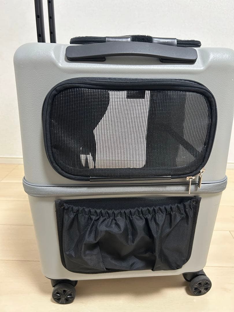 ペットキャリー18キロPETICO Lサイズ中型犬　ペチコ グレー　帰省病院