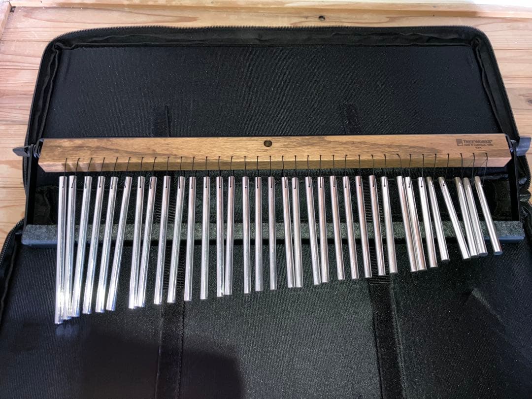 TREEWORKSウインドチャイム 34本 木製フレーム ダンパー付き