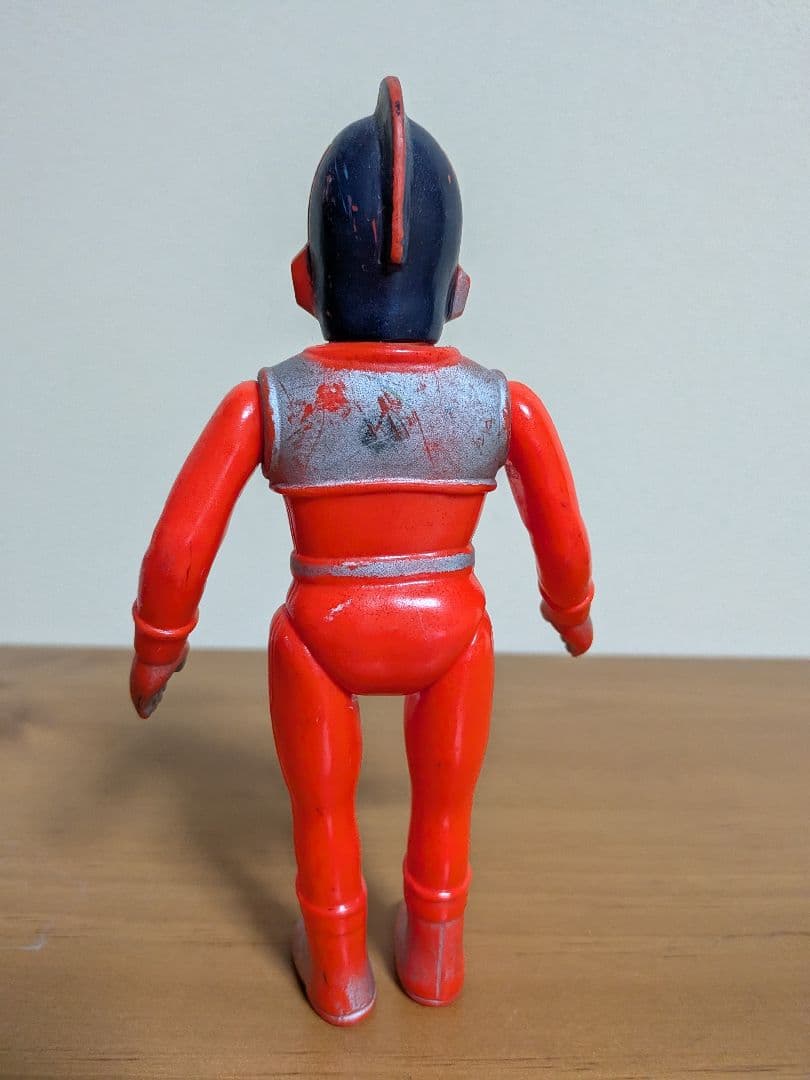 【当時もの難あり】米澤玩具　ソフビ　突撃ヒューマン　右腕間着破損