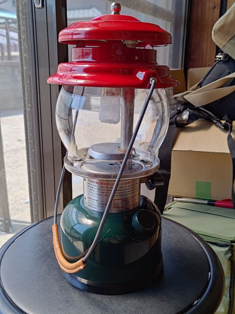 コールマン 286Aカスタム ガスランタン 赤緑