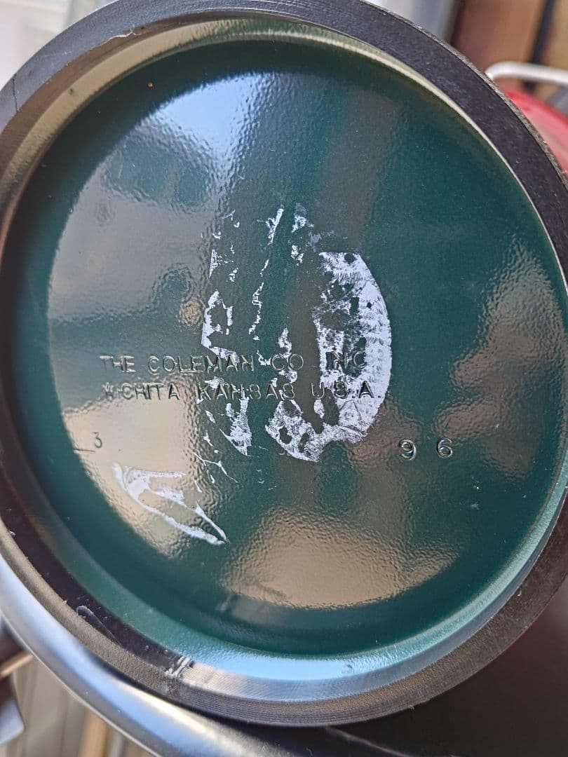 コールマン 286Aカスタム ガスランタン 赤緑