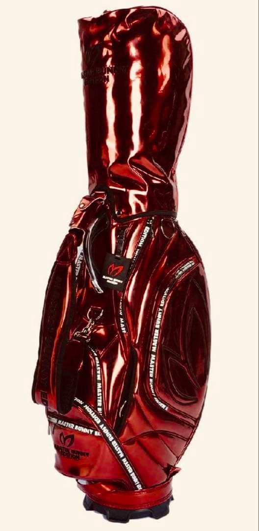 マスターバニーエディションMASTER BUNNY キャディバッグ　赤　エナメル