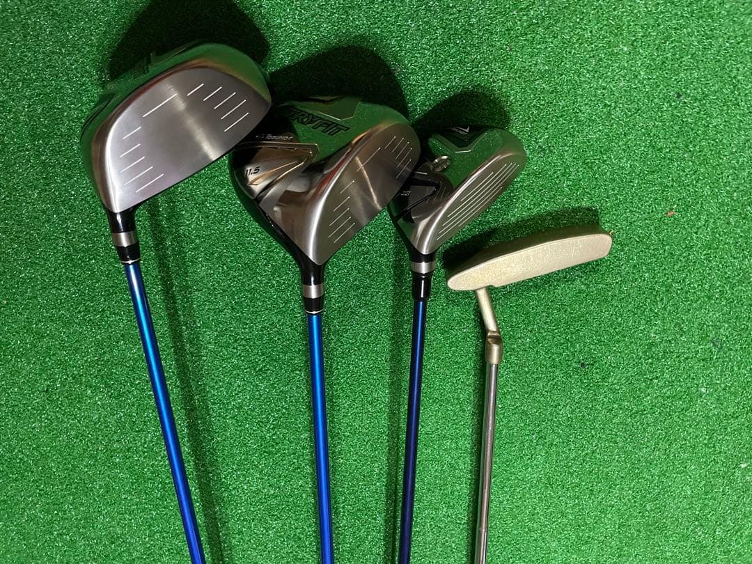 メンズフルセット12本 TRYFITウッド.ゴールデンプリックスV7.パター