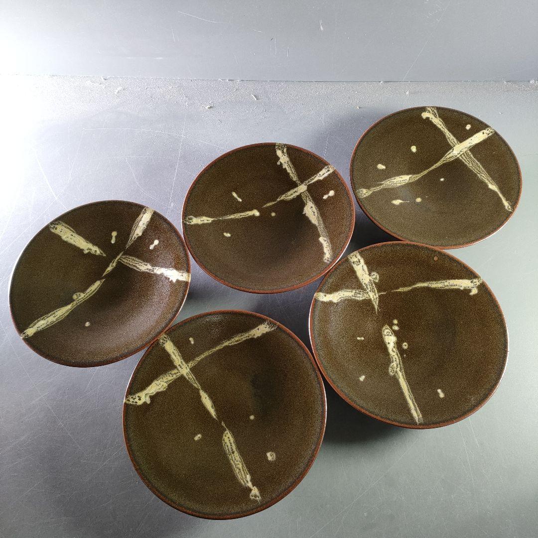 A876-1/木村元次 造/そば釉/組鉢/盛鉢/5客/