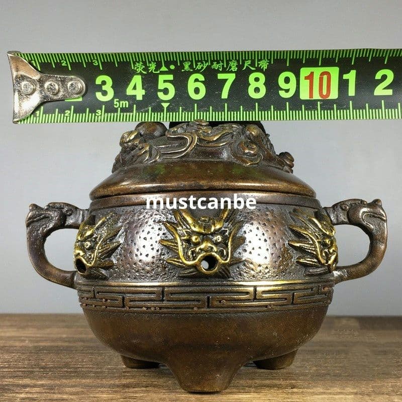 銅器 香炉 九龍鼎薫香炉 茶道沈香炉 香道具 工芸品 置物