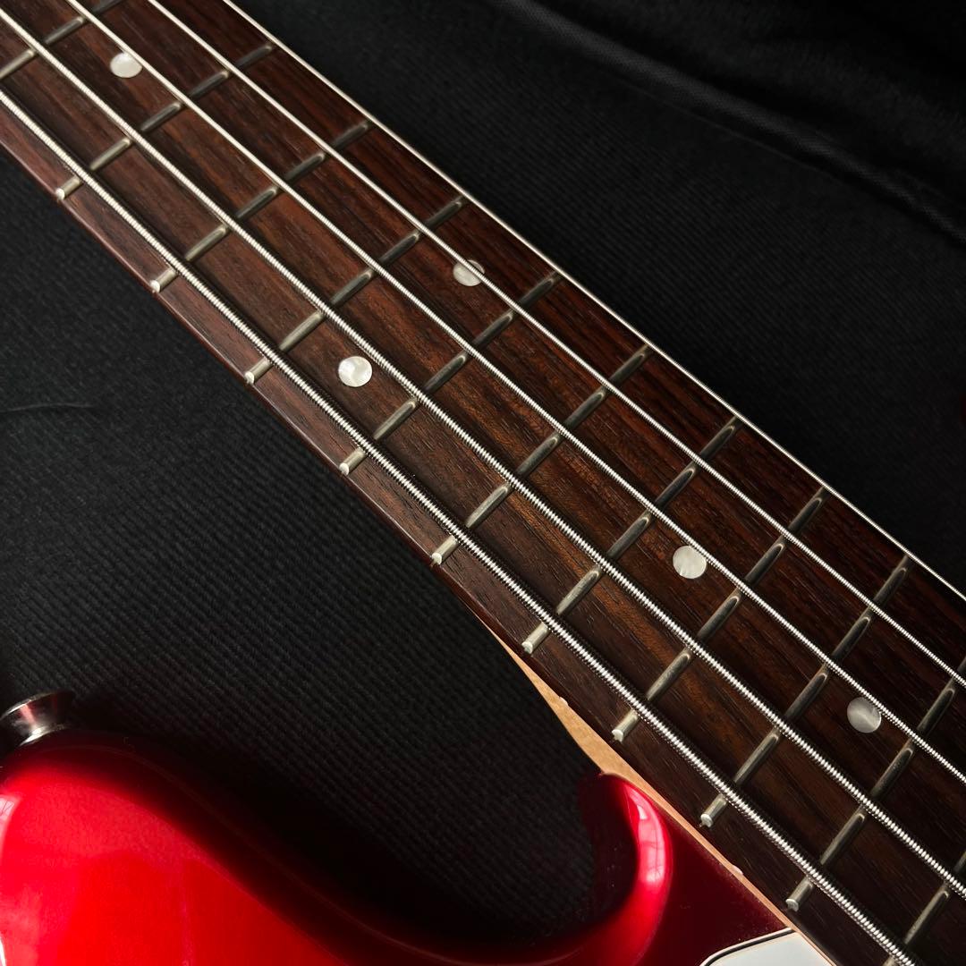 5連ペグ Squier affinity Jazz Bass V 5弦ベース 赤