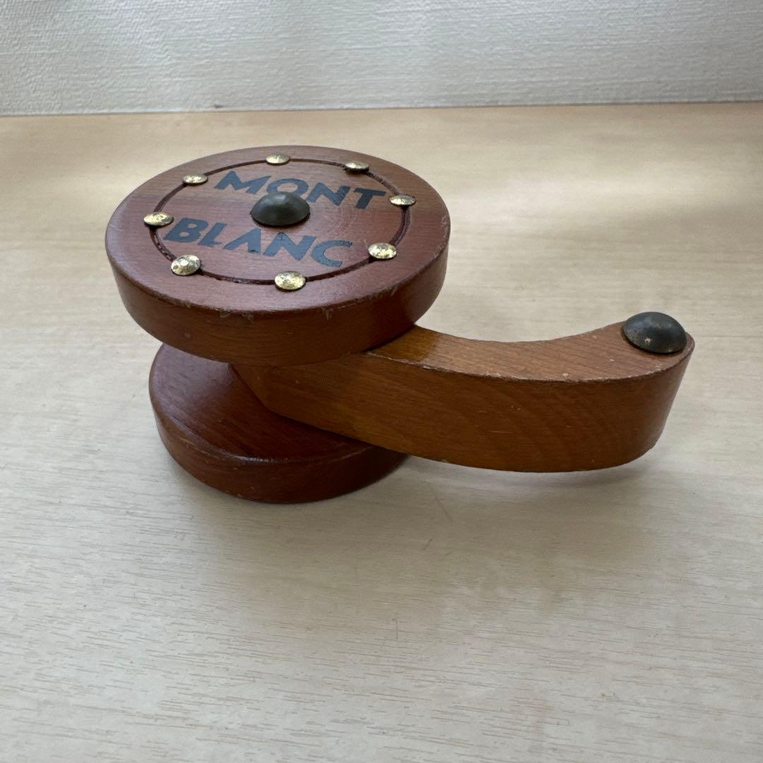 非売品 MONTBLANC モンブラン ペン立て 大砲型 木製 ペンスタンド