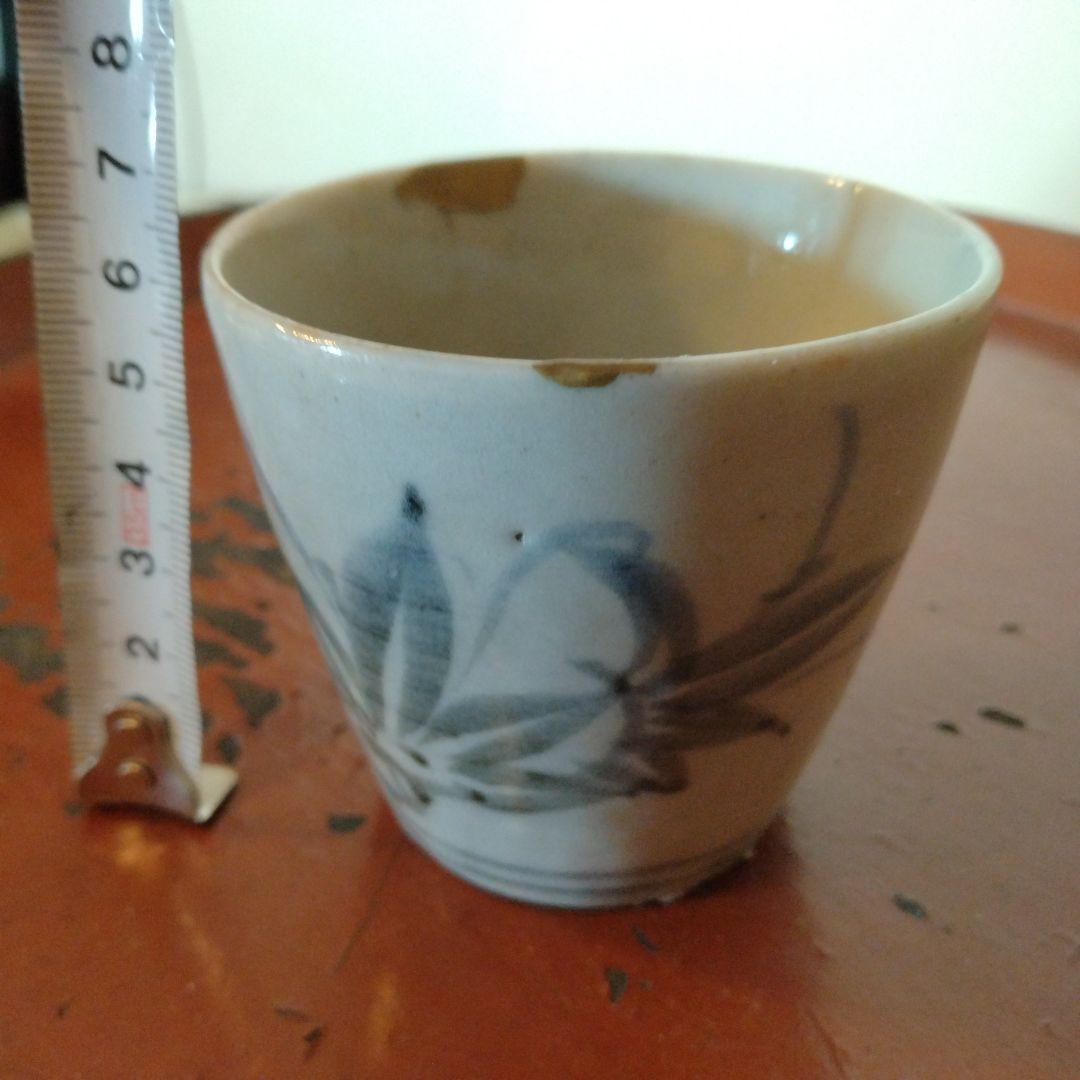 古伊万里　厚底高台　楓文そば猪口