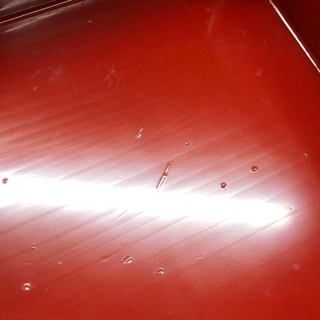 【経年保管】五重　お重　重箱　秋華　記名あり　ダメージあり