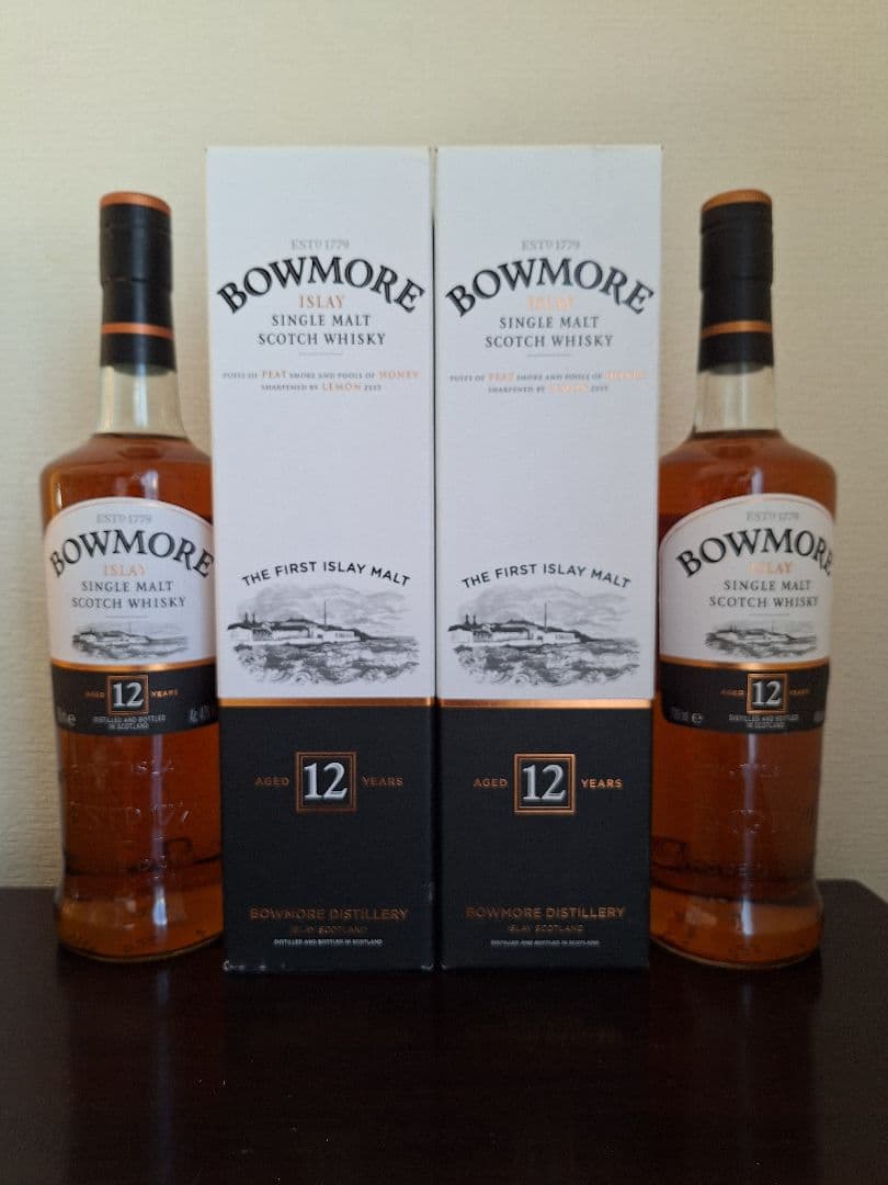 ボウモア12年旧ラベル(正規品) 700ml×2本