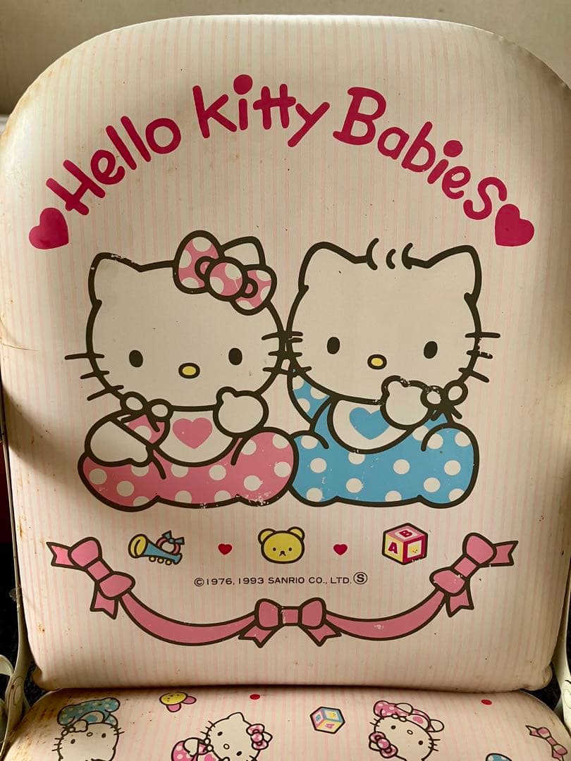 希少　廃盤　ハローキティ　1993年　平成レトロ　キッズチェア　ベビーチェア