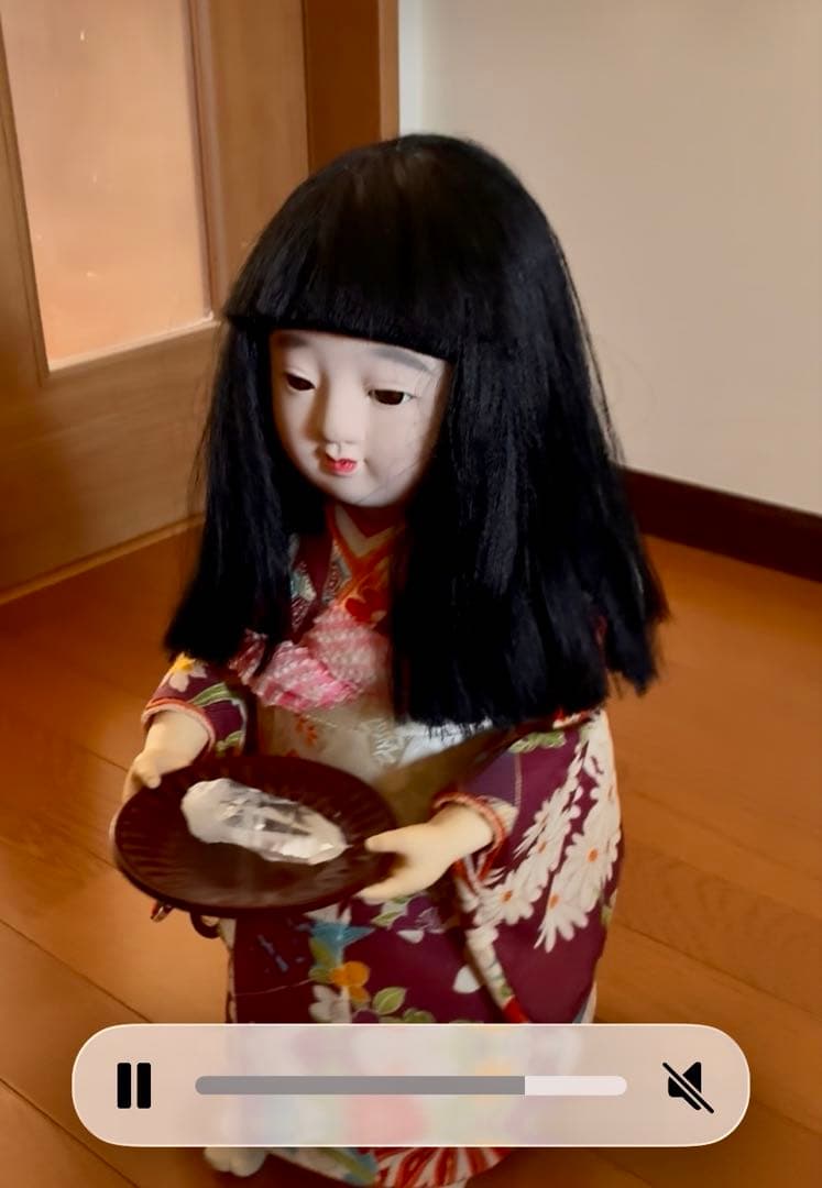 からくり茶運び人形　ゼンマイ仕掛け　少女人形