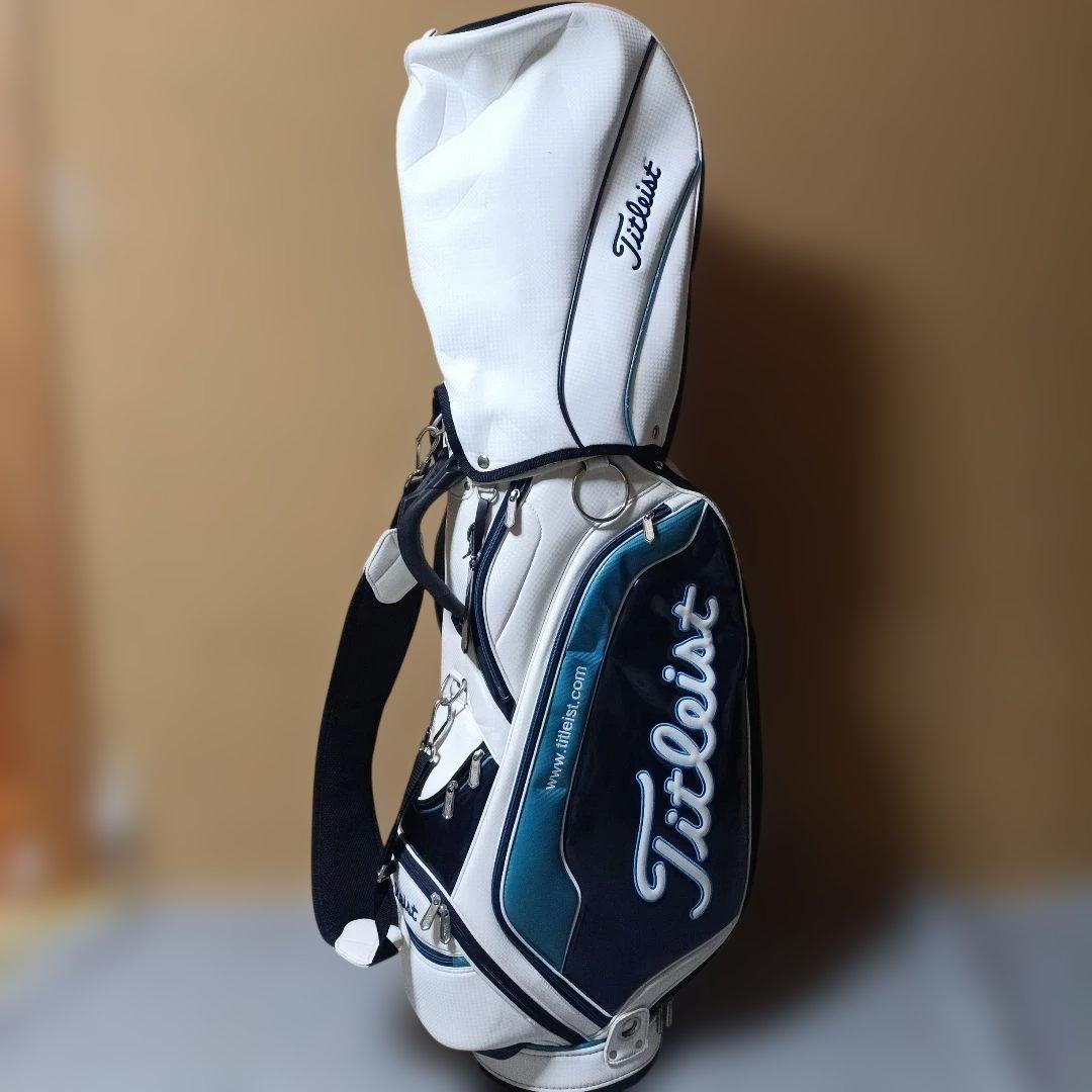 Titleist ゴルフキャディバッグ ホワイト/ネイビー