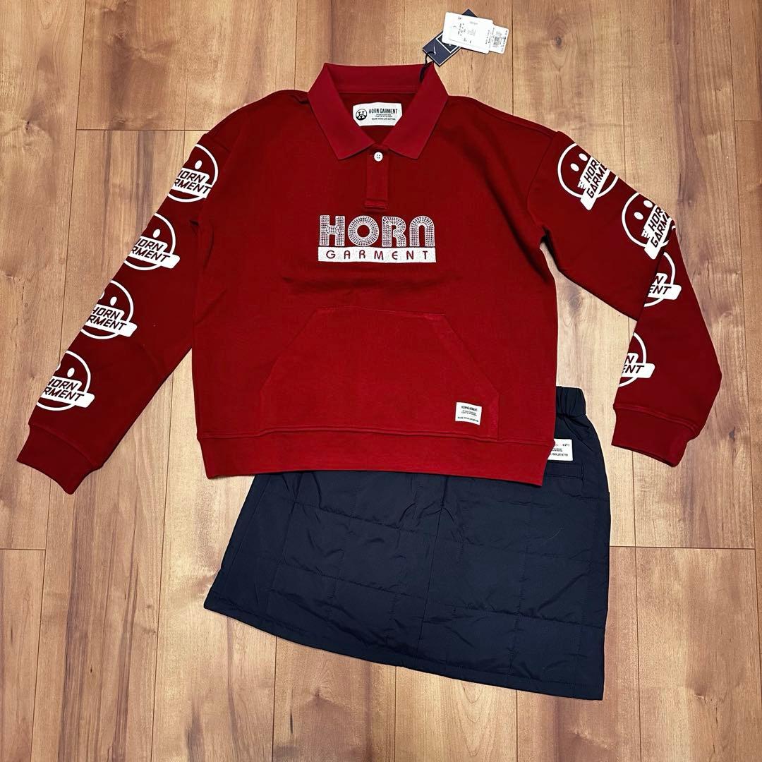 長袖ポロシャツ　保温素材　中綿　スカート　セットアップ　秋冬　サイズ36 新品