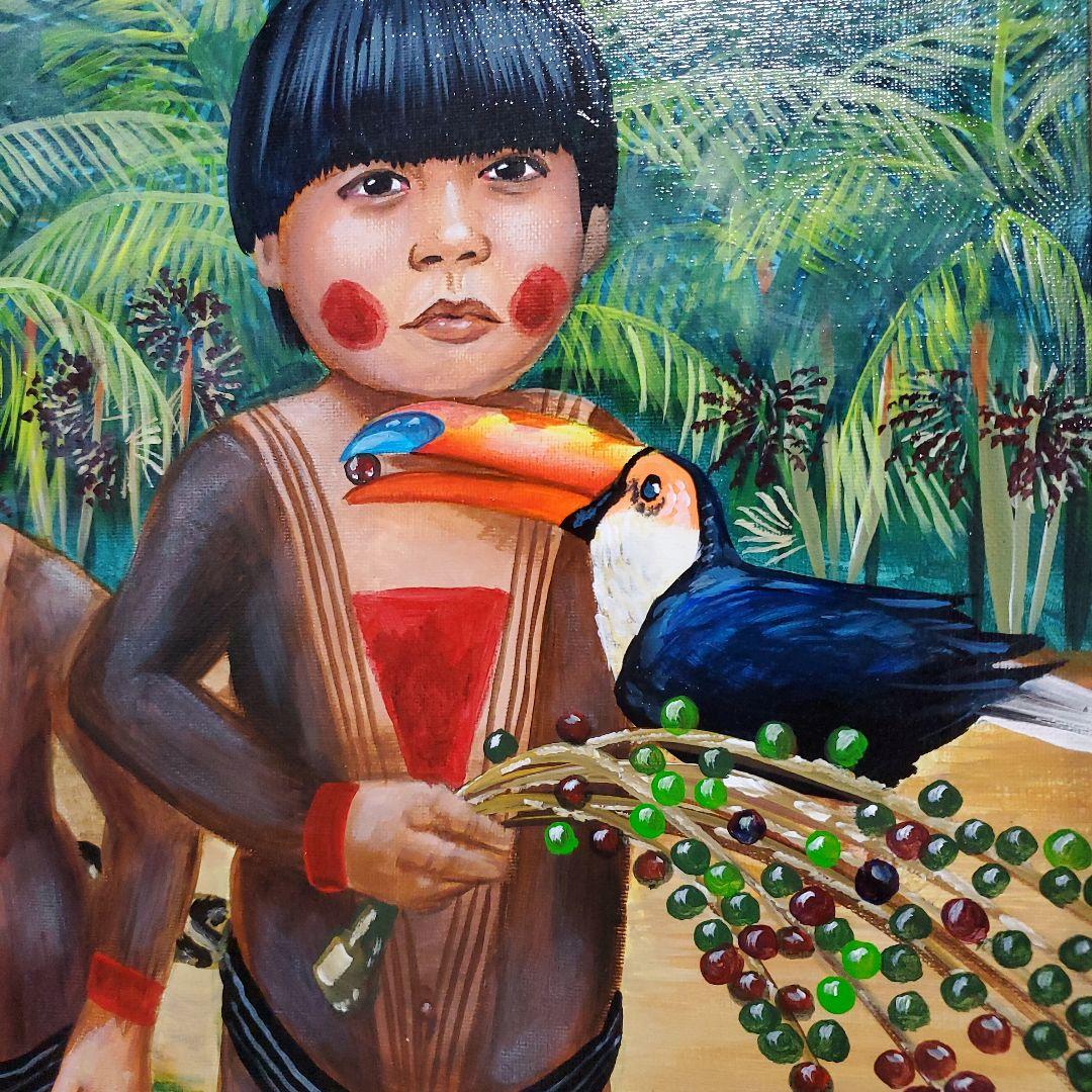 アマゾンの先住民族 43x52cm