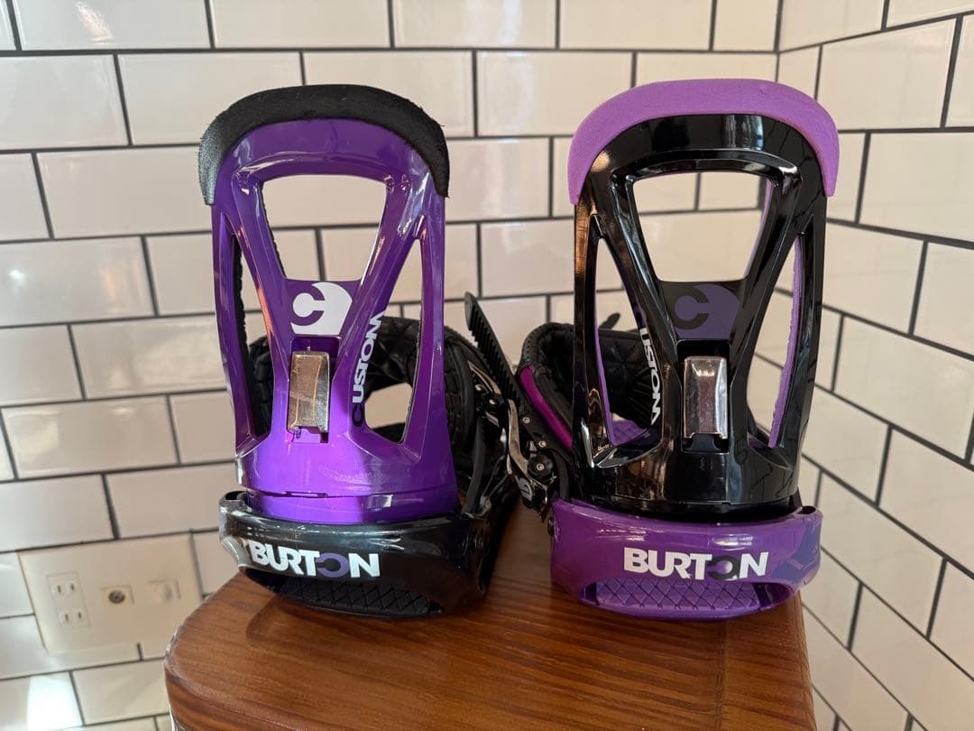 BURTON スノーボード ビンディング 紫/黒　カスタム　Sサイズ