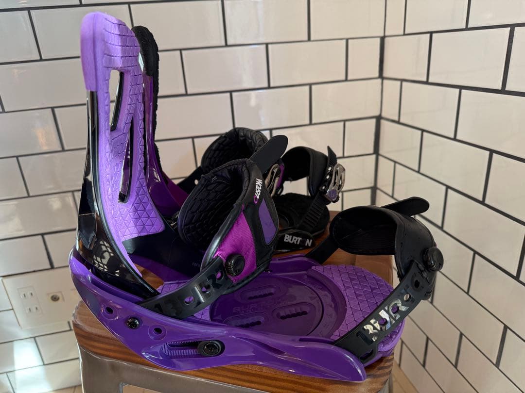 BURTON スノーボード ビンディング 紫/黒　カスタム　Sサイズ