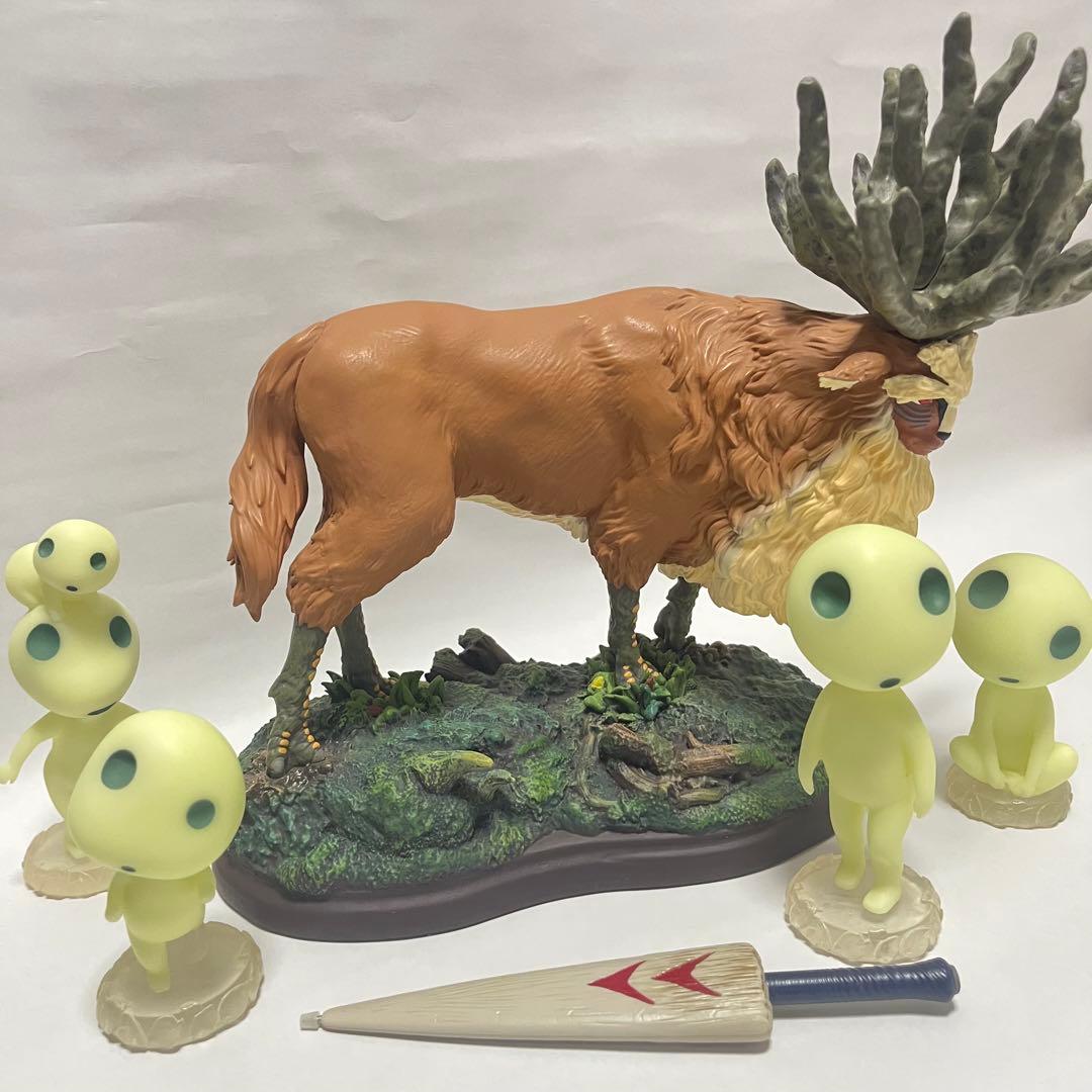 もののけ姫　25周年限定グッズ　シシ神　ジオラマフィギュア　コダマ　サン　短剣