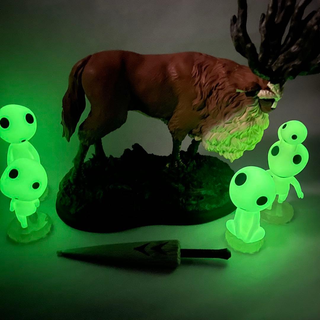 もののけ姫　25周年限定グッズ　シシ神　ジオラマフィギュア　コダマ　サン　短剣