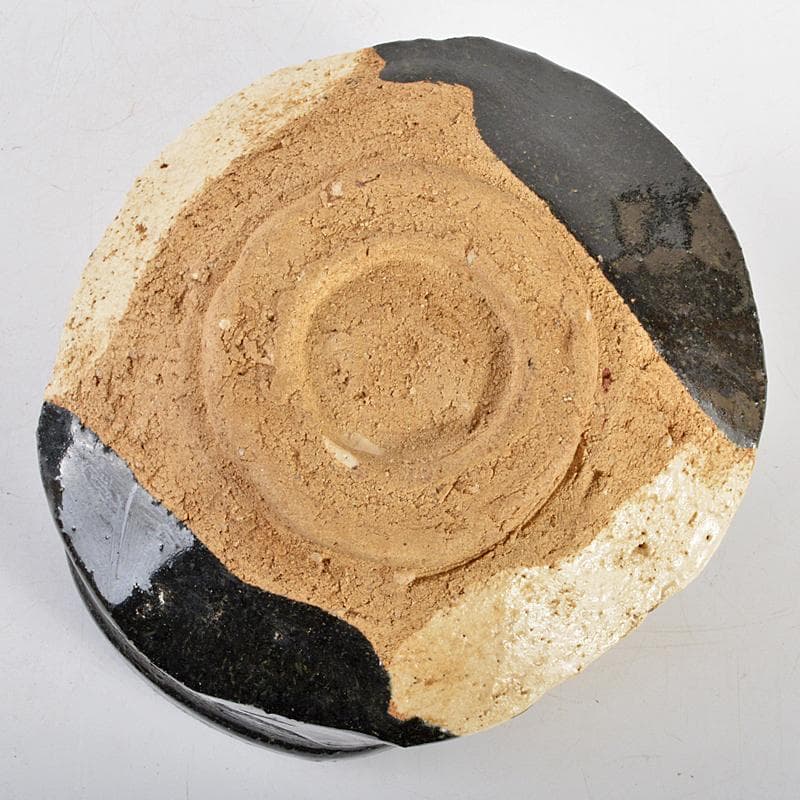 茶道具　黒織部　沓形茶碗　表千家十三代即中斎書付箱　M　R5693