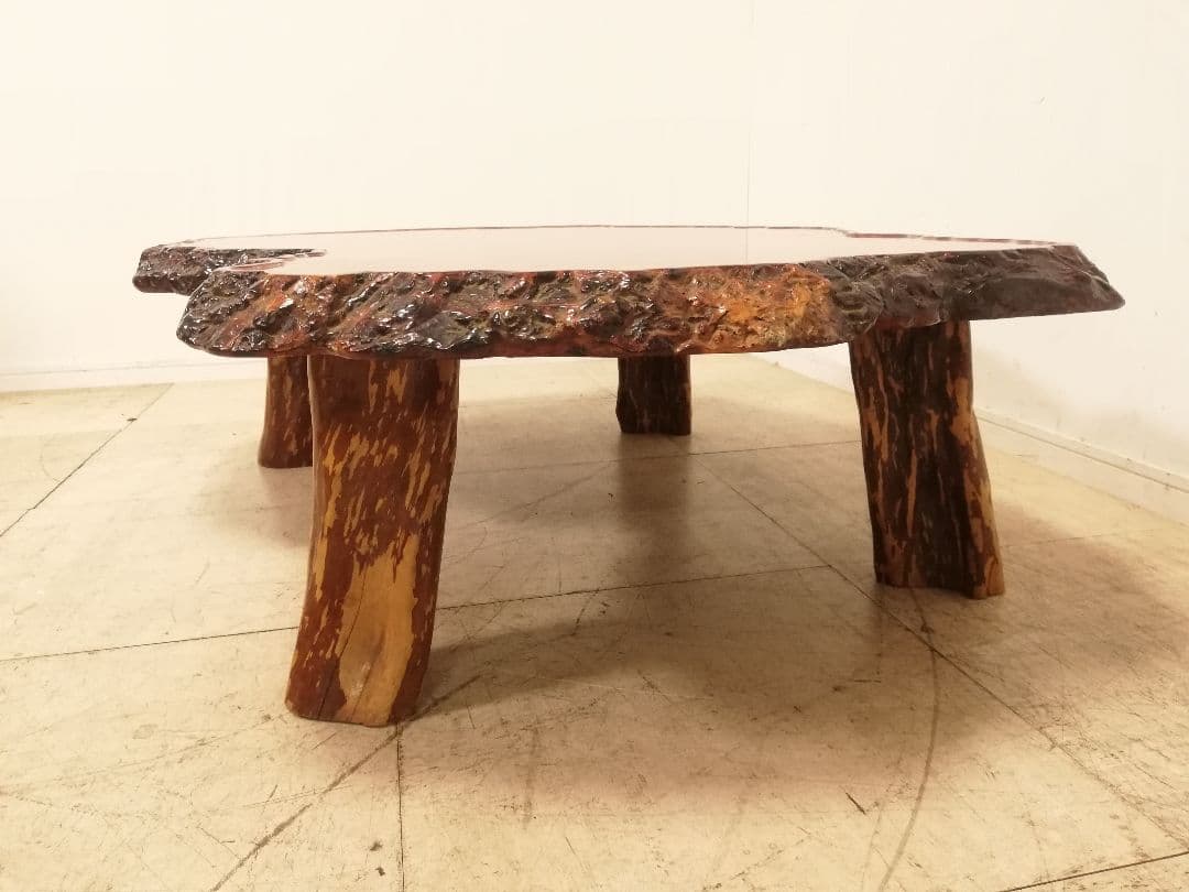 唐木 総花梨無垢 瘤 重厚な座卓