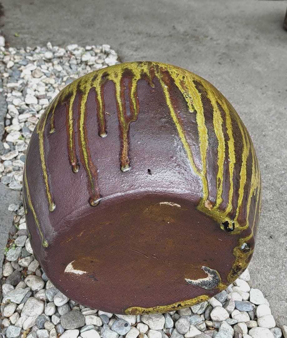 越前自然釉壺高さ26cm