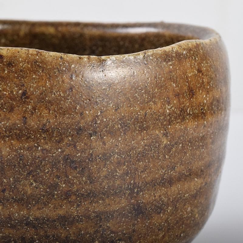 ツッチー一無斎（一ム斎）作蕎麦釉　茶碗　森山歓渓極め箱二重箱　UR8762