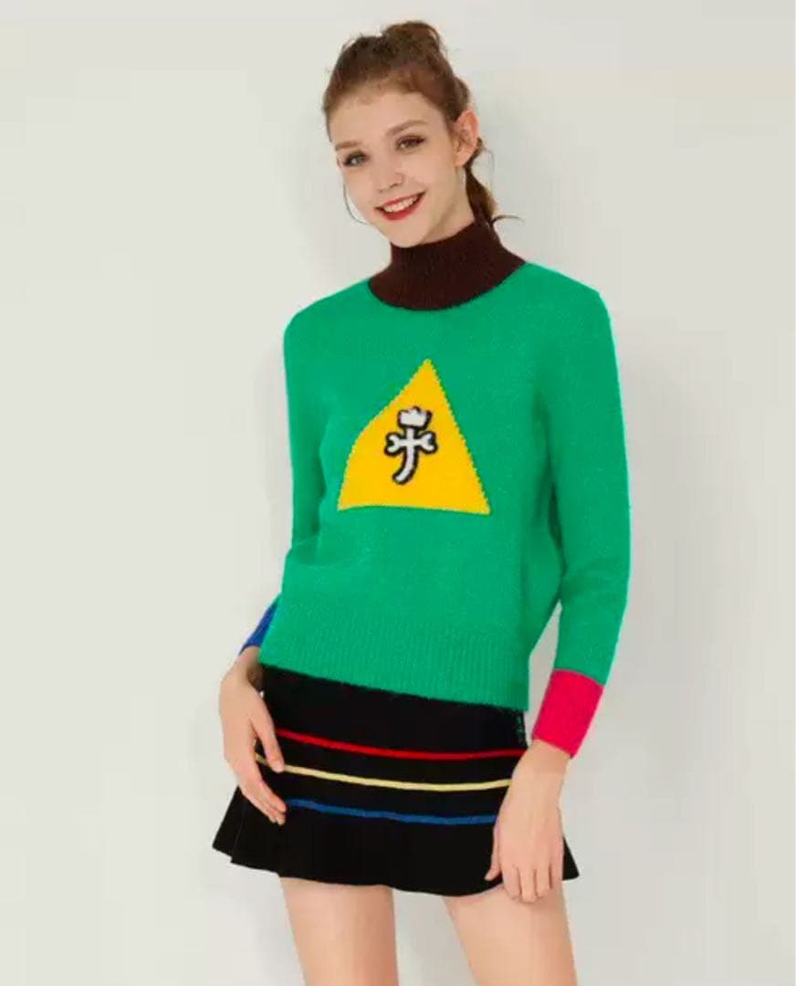 未入荷　カステルバジャクレディースゴルフセーター　マルチカラーS L