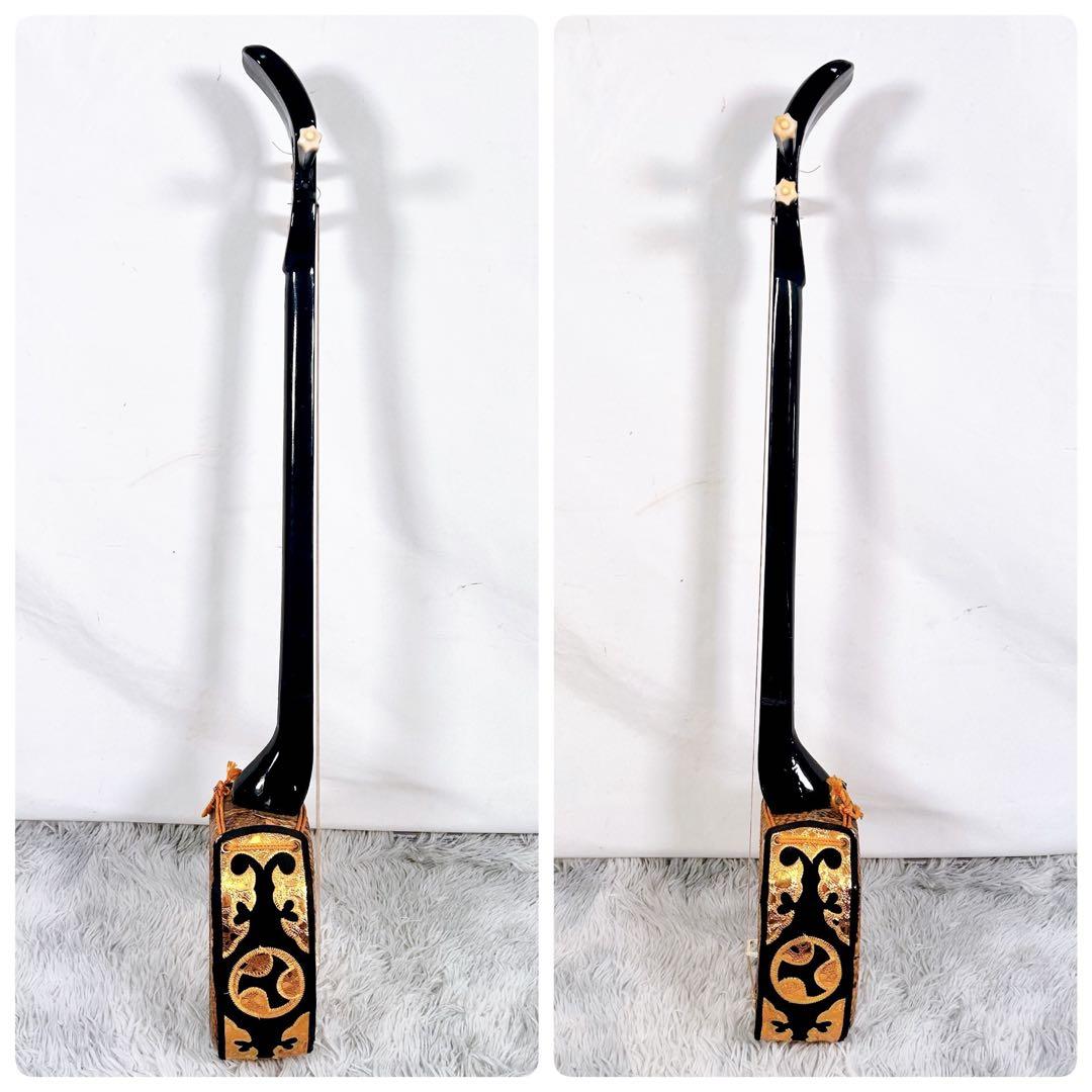 沖縄三線 三味線　本皮　蛇皮　へび革　強化張り