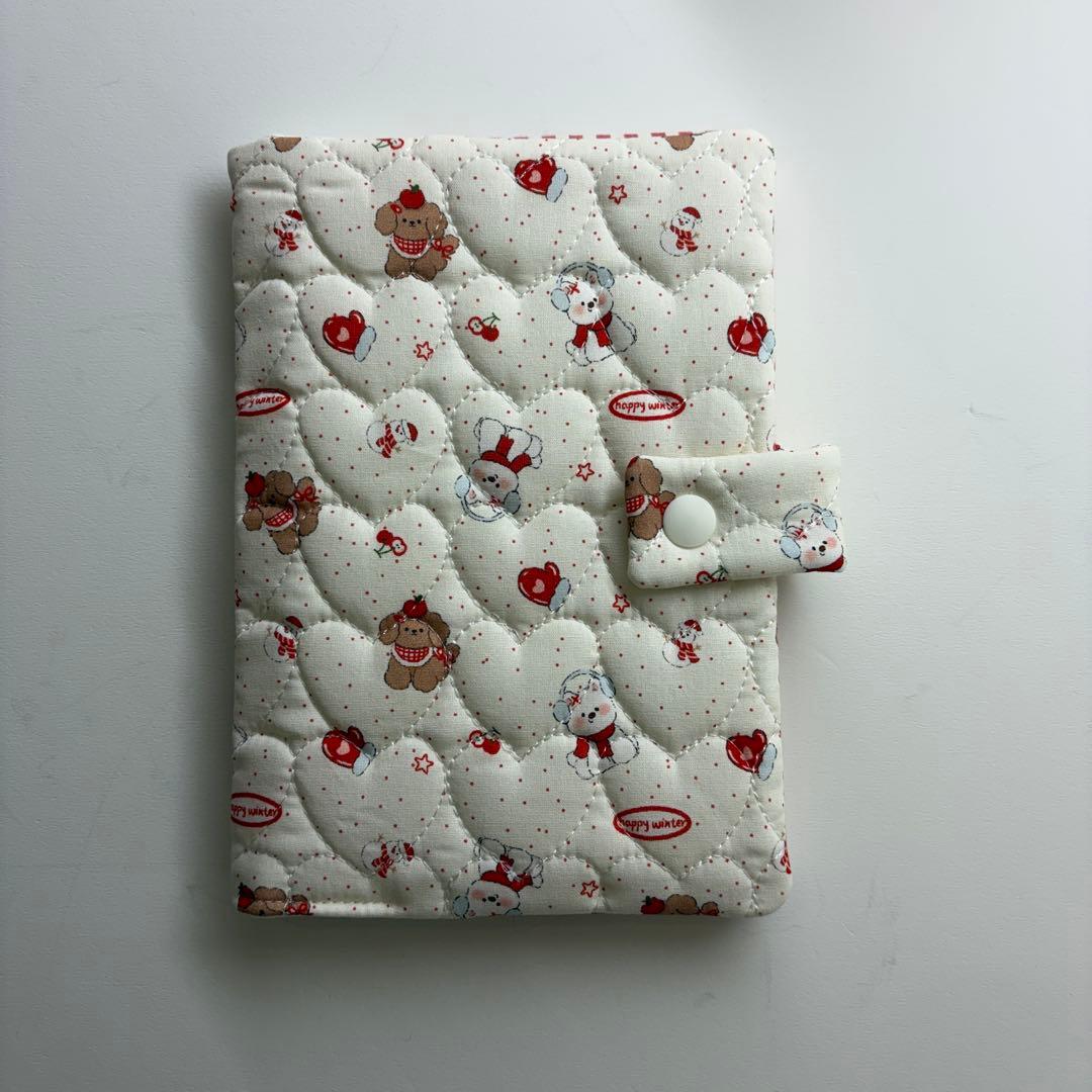 バインダーカバー　ハートわんちゃん　A6 韓国　貯金