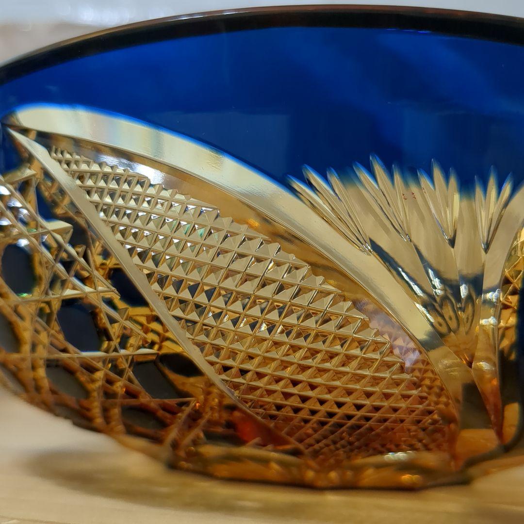 黒木国昭　綾切子菓子鉢